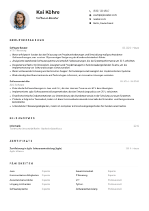 Lebenslauf-Muster für Software-Berater*in