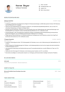 Lebenslauf-Vorlage für Software-Techniker*in #3