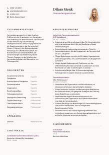 Lebenslauf-Vorlage für Gemeindeorganisator*in #3