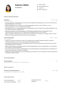 Lebenslauf-Muster für Eventleiter*in