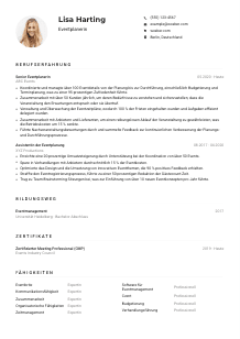 Lebenslauf-Muster für Eventplaner*in