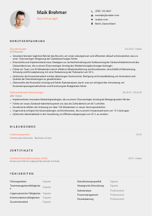 Lebenslauf-Vorlage für Resortmanager*in #3
