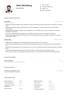 Lebenslauf-Muster für Sportdirektor*in