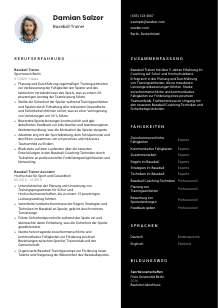 Lebenslauf-Vorlage für Baseball-Trainer*in #3