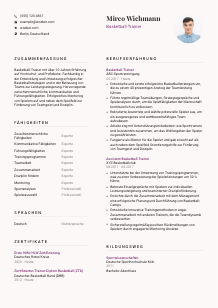 Lebenslauf-Vorlage für Basketball-Trainer*in #3