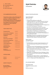 Lebenslauf-Vorlage für Fitnesslehrer*in #3