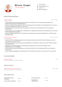 Lebenslauf-Vorlage für Fitnessmanager*in #1