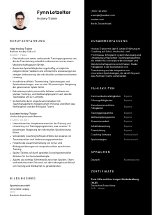 Lebenslauf-Vorlage für Hockey-Trainer*in #3
