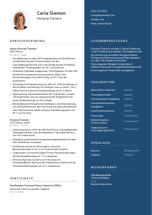 Lebenslauf-Vorlage für Personal Trainer*in #2