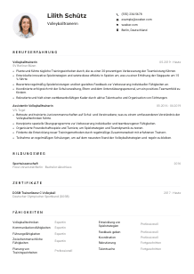 Lebenslauf-Muster für Volleyballtrainer*in