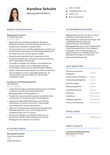 Lebenslauf-Vorlage für Bildungsadministrator*in #2