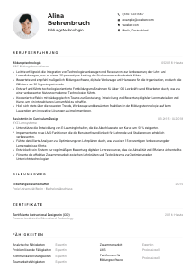 Lebenslauf-Muster für Bildungstechnolog*in