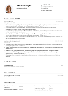 Lebenslauf-Muster für Schulpsycholog*in