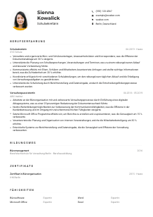 Lebenslauf-Muster für Schulsekretär*in