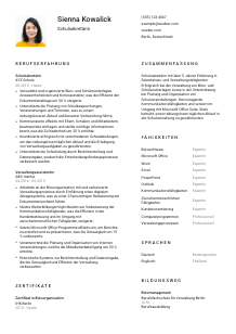 Lebenslauf-Vorlage für Schulsekretär*in #1