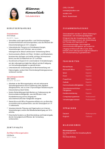 Lebenslauf-Vorlage für Schulsekretär*in #3