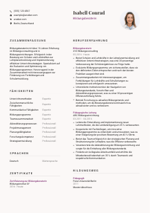 Lebenslauf-Vorlage für Bildungsberater*in #3