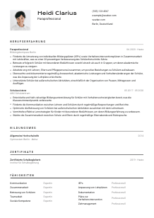 Lebenslauf-Vorlage für Paraprofessional*e #2