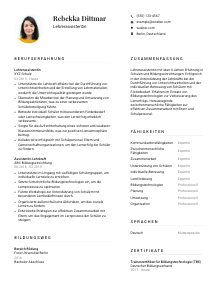 Lebenslauf-Vorlage für Lehrerassistent*in #1