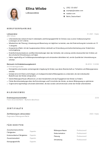 Lebenslauf-Muster für Lehrassistenz