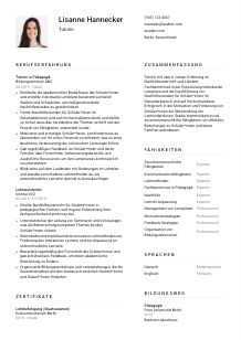 Lebenslauf-Vorlage für Tutor*in #1