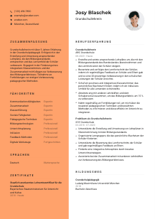 Lebenslauf-Vorlage für Grundschullehrkraft #3