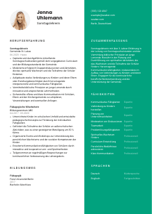Lebenslauf-Vorlage für Sonntagslehrer*in #2