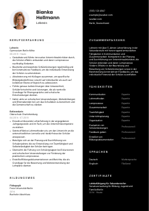Lebenslauf-Vorlage für Lehrer*in #3