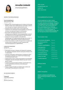 Lebenslauf-Vorlage für Umschulungslehrer*in #2