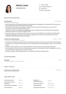 Lebenslauf-Muster für Studienberater*in