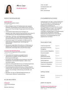 Lebenslauf-Vorlage für Studienberater*in #2