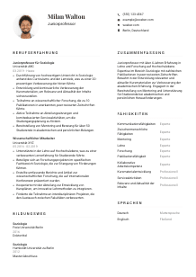 Lebenslauf-Vorlage für Juniorprofessor*in #1