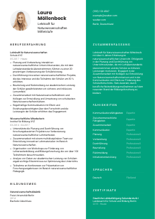 Lebenslauf-Vorlage für Lehrkraft für Naturwissenschaften Mittelstufe #2