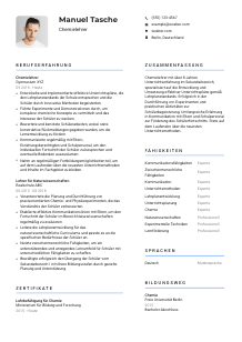 Lebenslauf-Vorlage für Chemielehrkraft #2