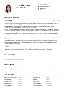 Lebenslauf-Muster für Literaturlehrkraft