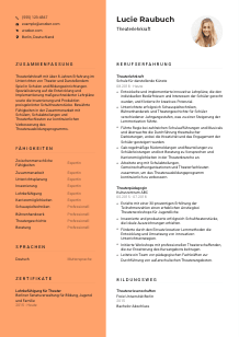 Lebenslauf-Vorlage für Theaterlehrkraft #3