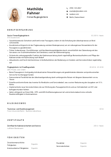 Lebenslauf-Muster für Firmenflugbegleiter*in