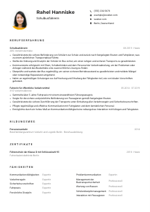 Lebenslauf-Muster für Schulbusfahrer*in