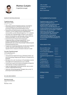 Lebenslauf-Vorlage für Flughafenmanager*in #2