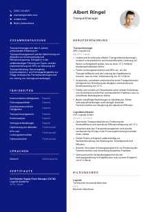 Lebenslauf-Vorlage für Transportmanager*in #3