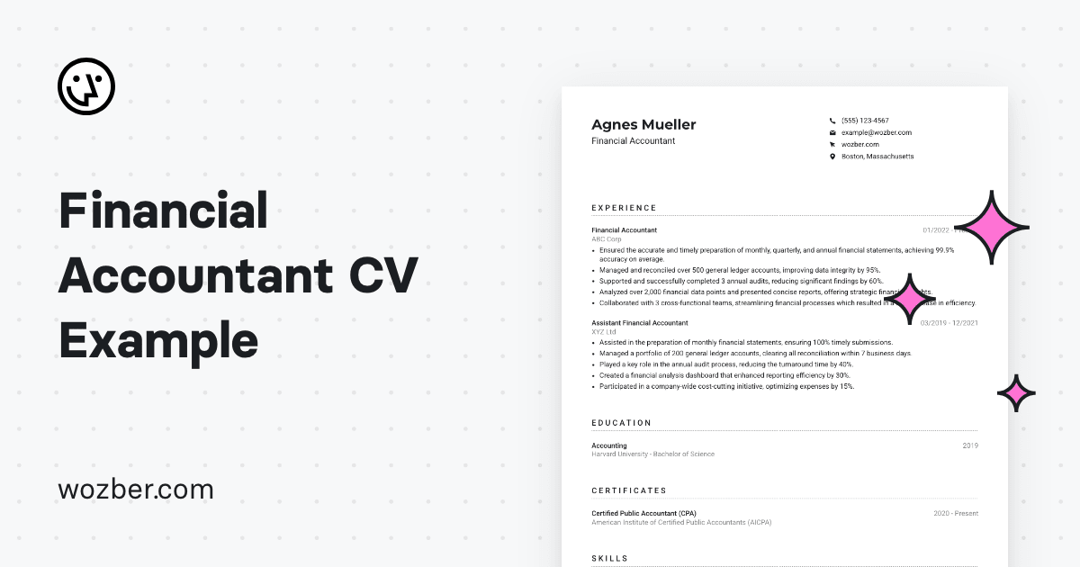 Financial Accountant CV Example