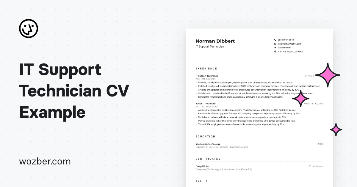 it-support-technician-cv-example