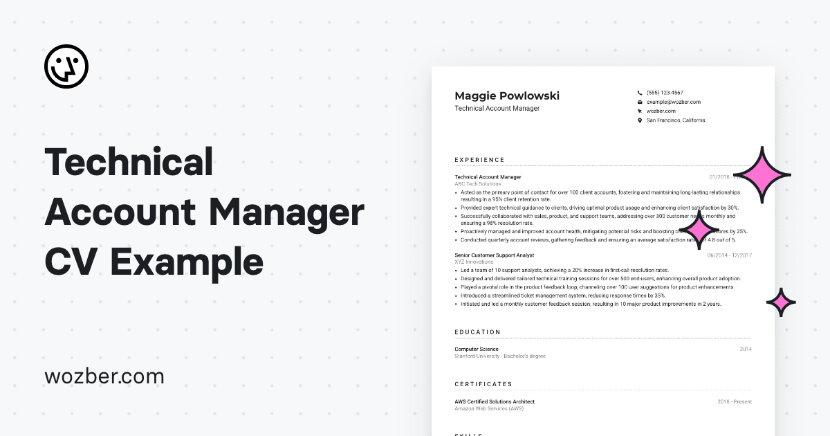 Technical Account Manager CV Example