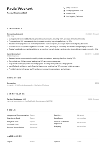 Accounting Assistant Resume Example