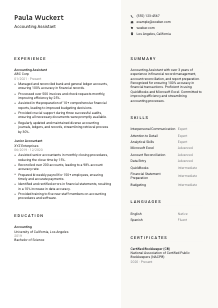 Accounting Assistant Resume Template #13