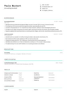 Accounting Assistant Resume Template #18