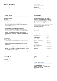 Accounting Assistant Resume Template #5