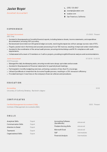 Assistant Accountant CV Template #3