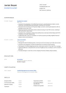 Assistant Accountant CV Template #1