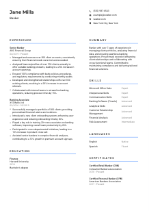 Banker CV Template #10